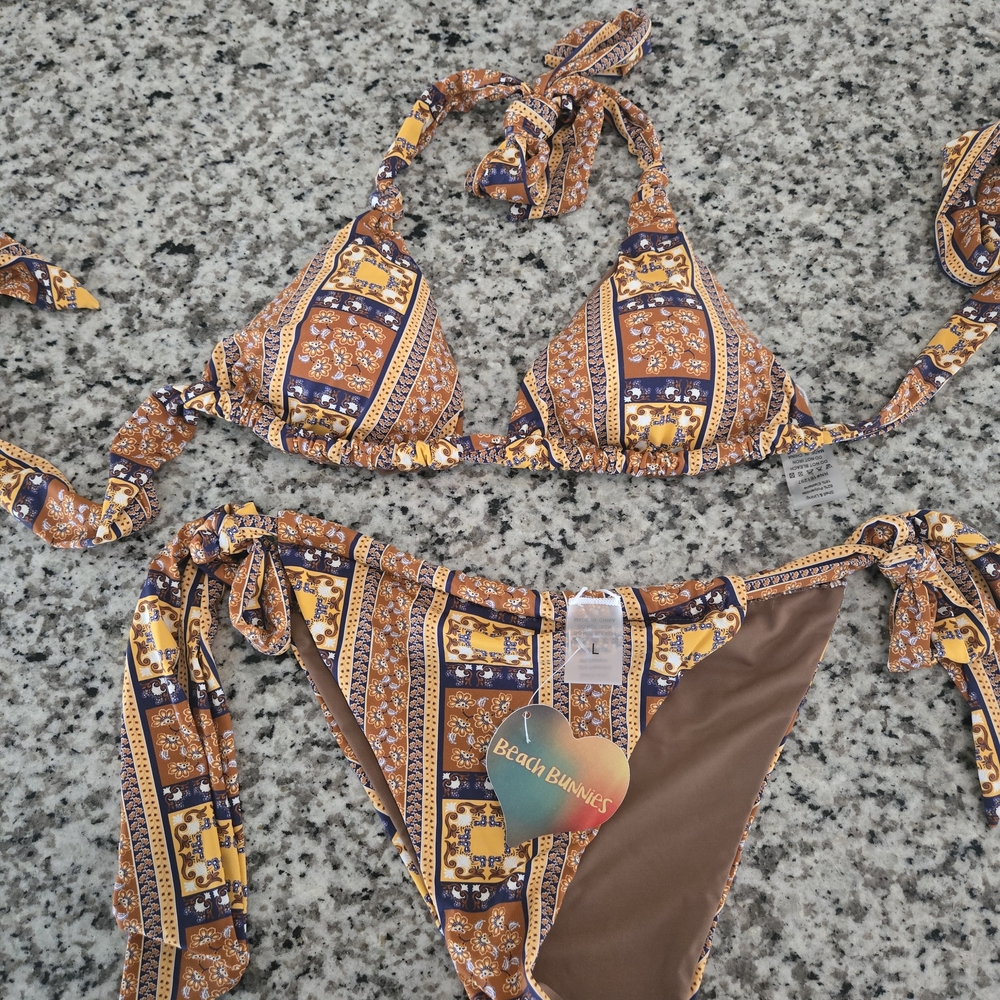 NWT Boho Patterned Bikini Set - Picture 2 of 5